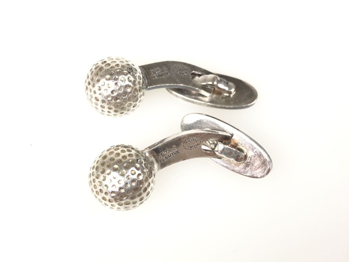 ジョージジェンセン GEORG JENSEN ゴルフボールモチーフ カフス カフス