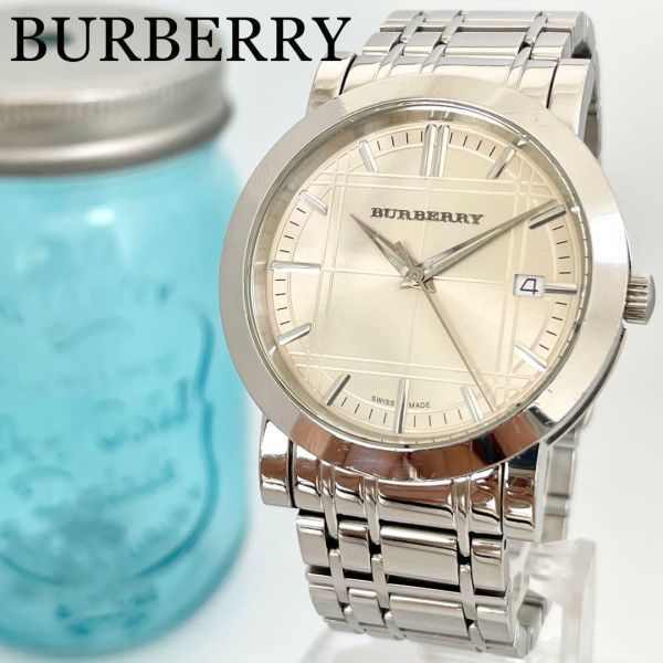 36 BURBERRY バーバリー時計 メンズ腕時計 シルバー ノバチェック-