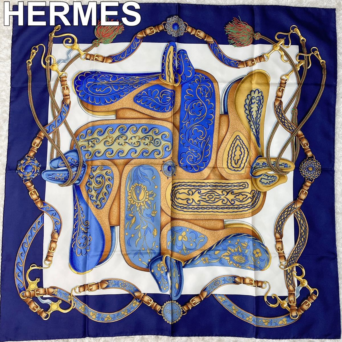 HERMES エルメス カレ90 アマゾンの祭典 FESTIVAL des AMAZONES スカーフ シルク100％ B62314-185