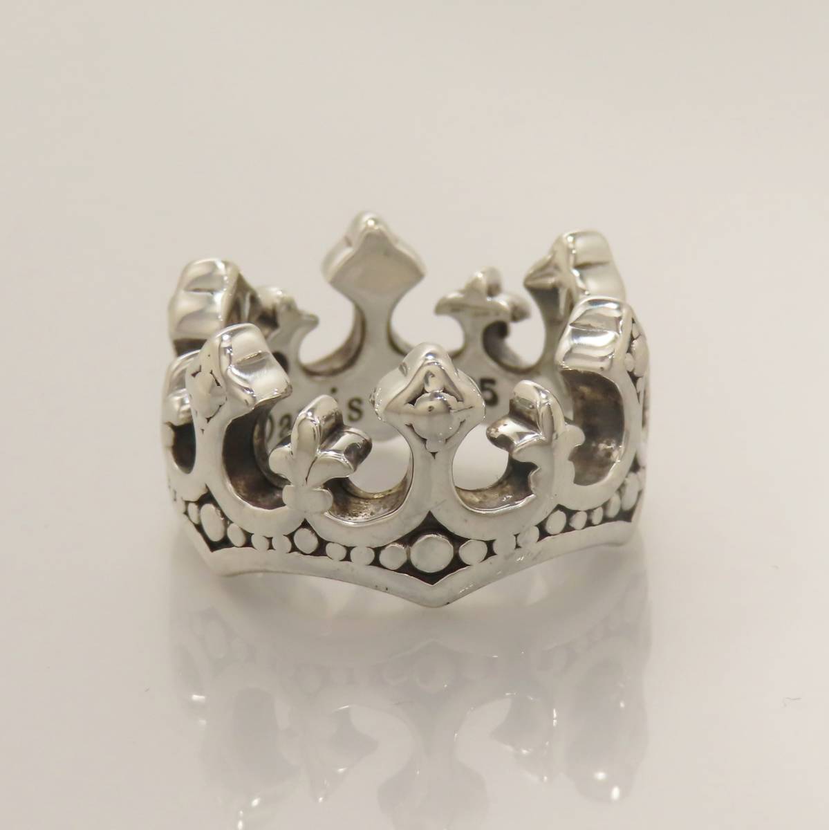 新品同様 美品 JUSTIN DAVIS PALACE CROWN RING ジャスティンデイビス パレスクラウンリング 12号 11.4g クラウン 王冠 SRJ125_画像1