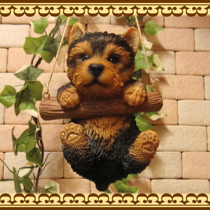  real . dog. ornament yoke car - terrier swing dog A type ... objet d'art dog ornament gardening veranda art 