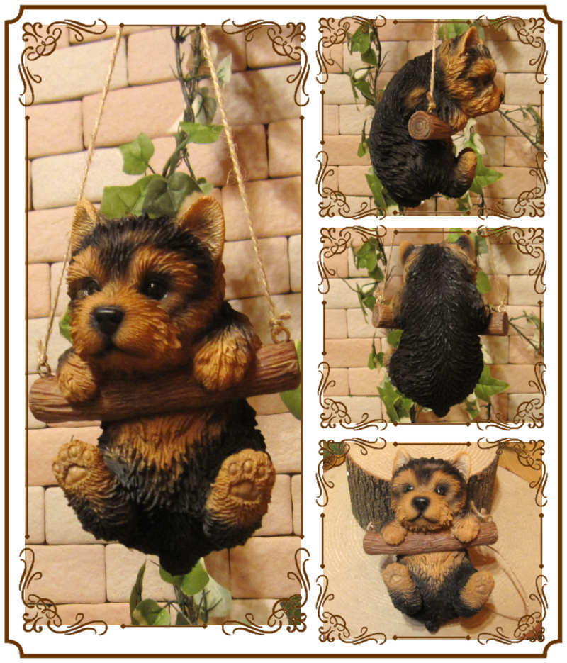  real . dog. ornament yoke car - terrier swing dog A type ... objet d'art dog ornament gardening veranda art 