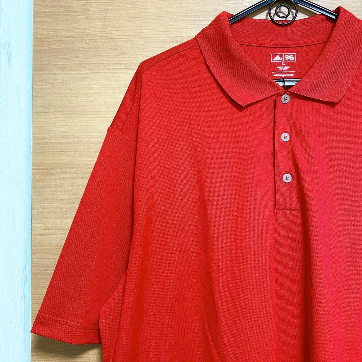 トップス LL XL ポロシャツ メンズ 半袖 半袖ポロシャツ 赤 adidas アディダス ゴルフ 新品 adidasgolf 