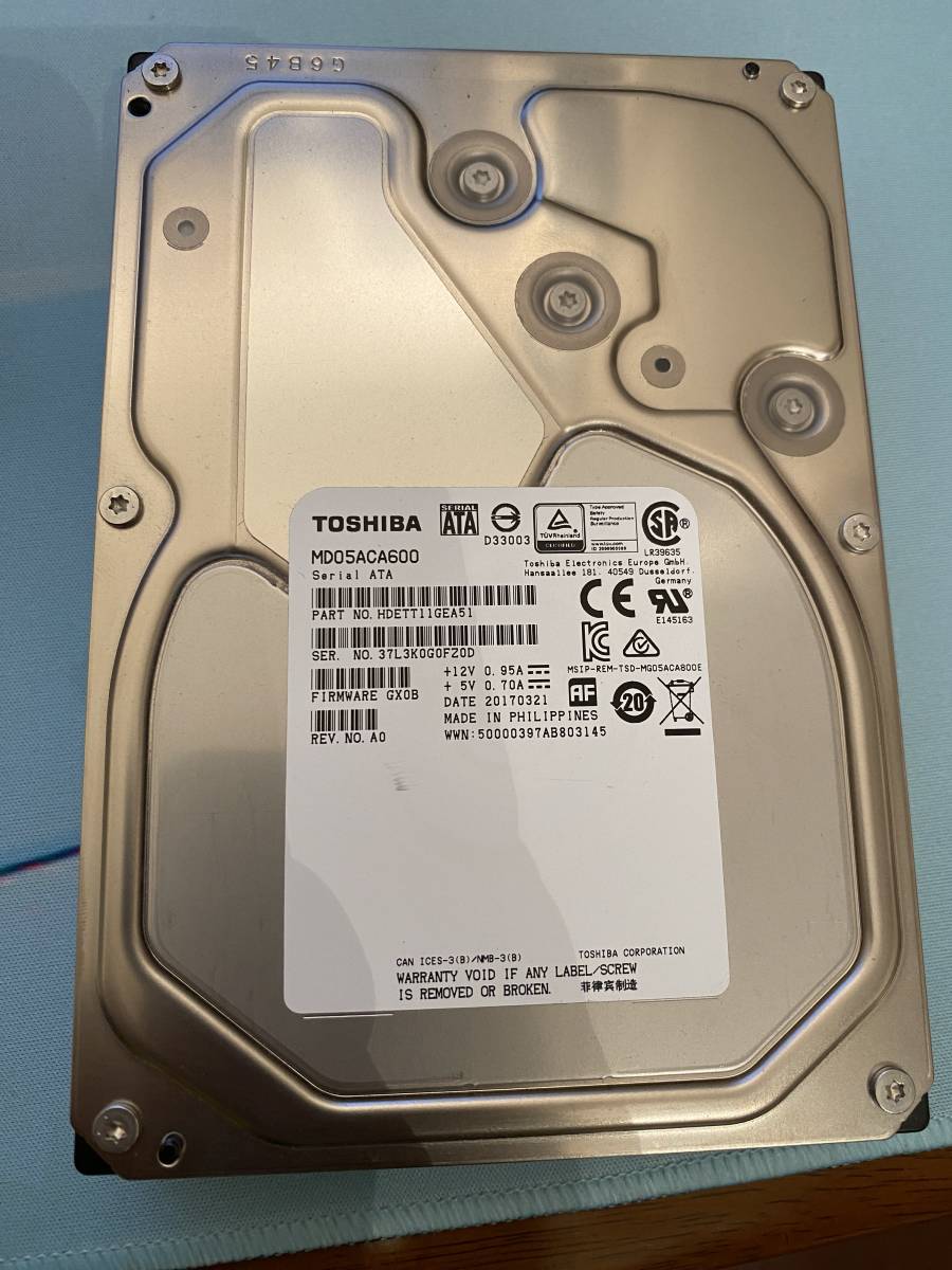 TOSHIBA 東芝 6TB HDD CMR SATA MD05ACA600 6TB/7200rpm/128MB/6Gbps