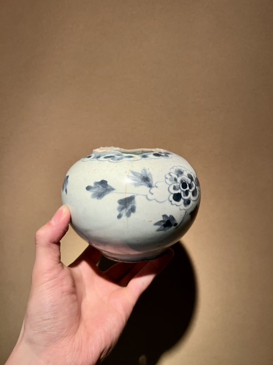 李朝 分院 染付小壺 】....高麗青磁 古伊万里 古唐津 志野 織部 仏像