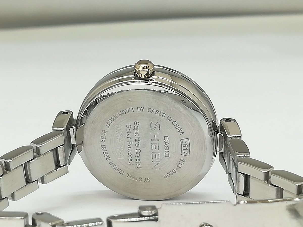 腕時計】CASIO カシオ SHEEN シーン SHS-D200D-7AJF シルバー ソーラー