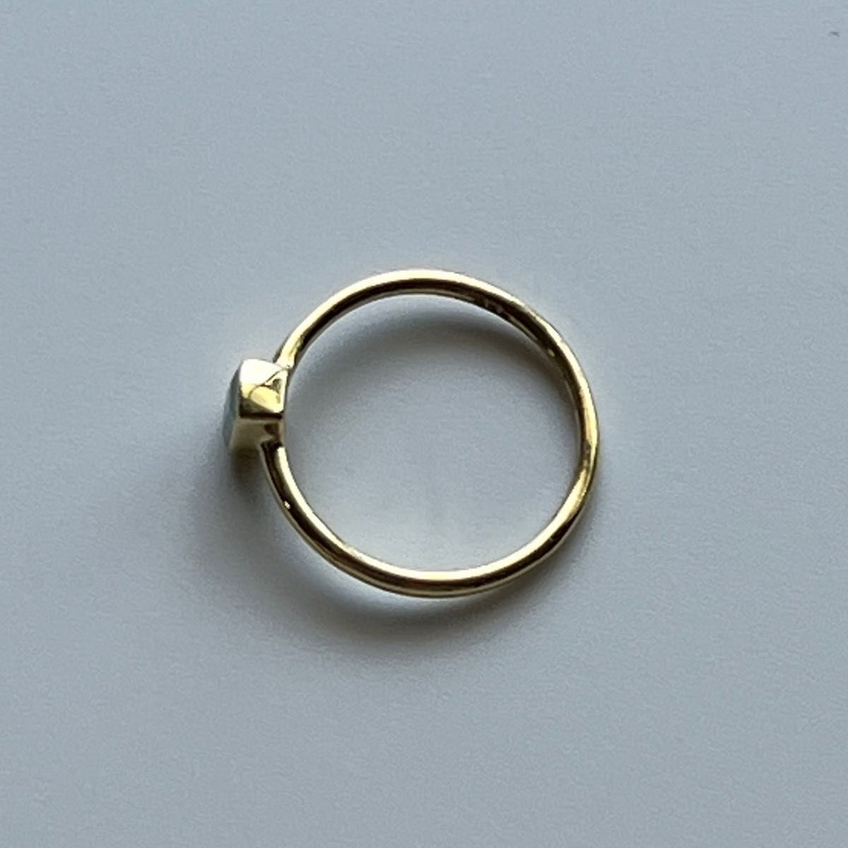 指輪 HO:Natural stone ring ナチュラル ストーン リング　ライトグリーン