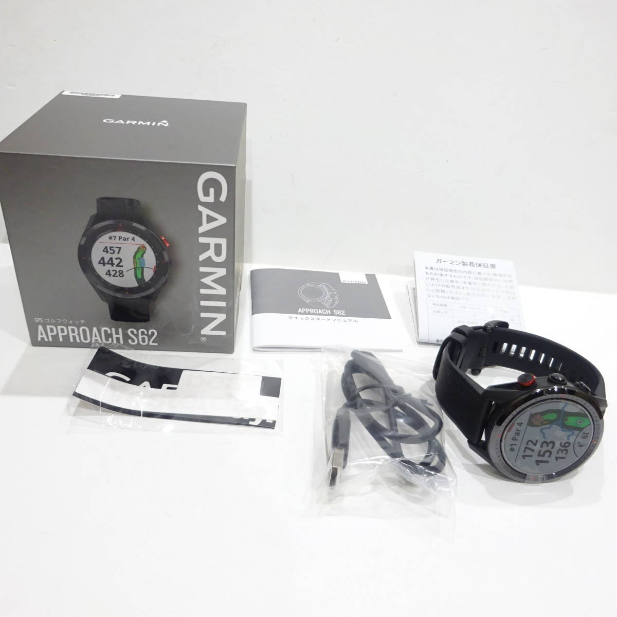 1円~ GARMIN ガーミン ゴルフナビ GPS Approach S62 アプローチ