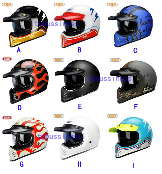 フルフェイスヘルメット バイク用ヘルメットハーレー機関車 レトロ オフロードヘルメット 通気性良い DOT認証規格 S -XXXL 9色選択可_画像3