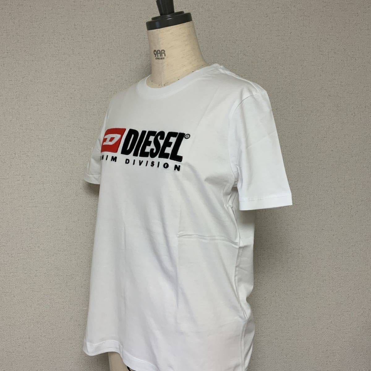 洗練されたデザイン　DIESEL　T-REG DIV　Tシャツ　ホワイト　L　A05033 0GRAI　#DIESELMAKO