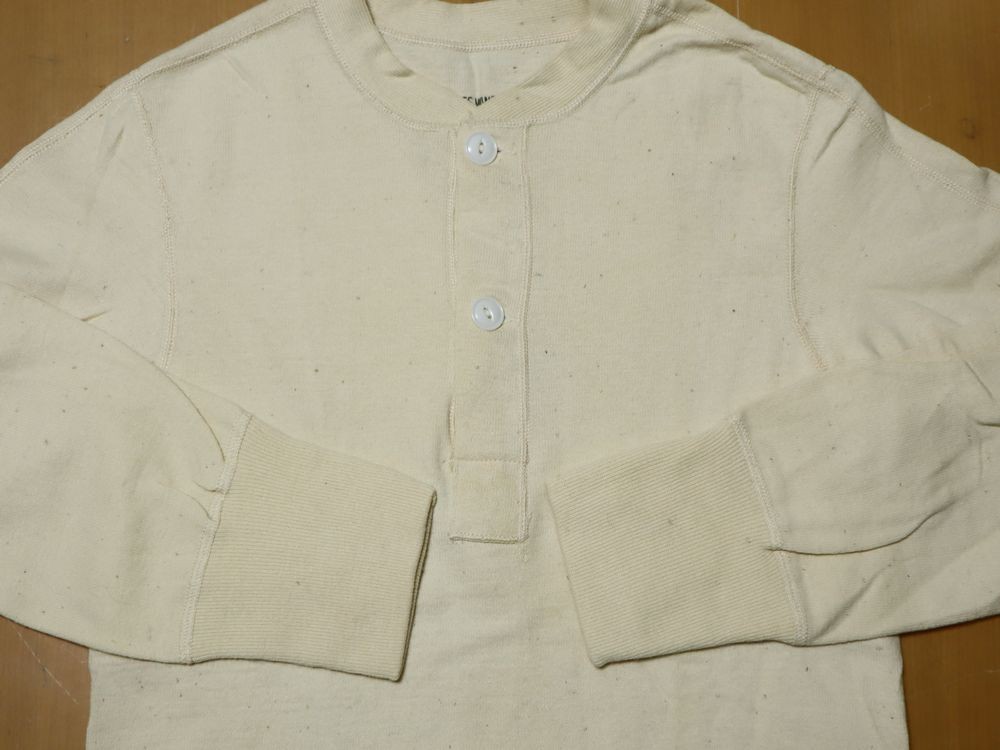 デッドストック 1953年 米軍 実物 M-1950 ヘンリーネック アンダー 長袖 シャツ コットン ウール SMALL S ビンテージ 50s / Tシャツ
