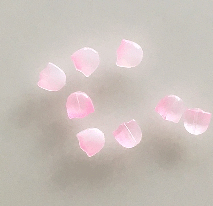 ガラスフラワー/チューリップ【ピンク花＋緑葉】10セットで150円の画像4