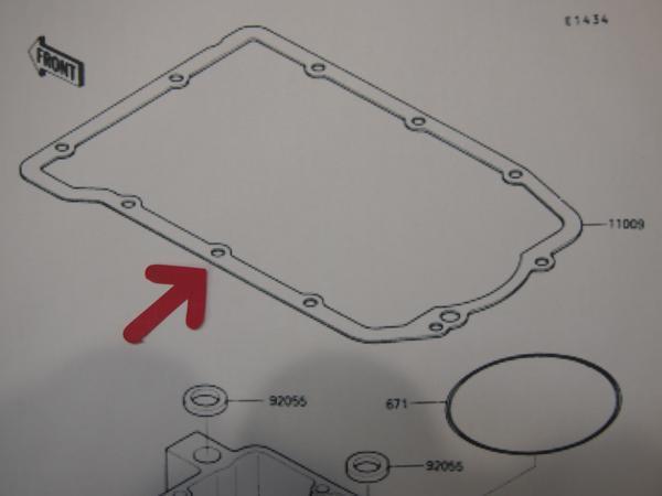エリミネーター400 94-95年 オイルパン ガスケット ZL400-D1/2 エリミ_画像3