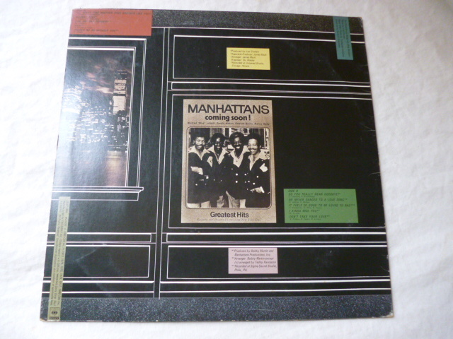 Manhattans / Greatest Hits 名盤 最高SOUL LP I'll Never Find Another / Shinning Star / Do You Really Mean Goodbye?_画像2