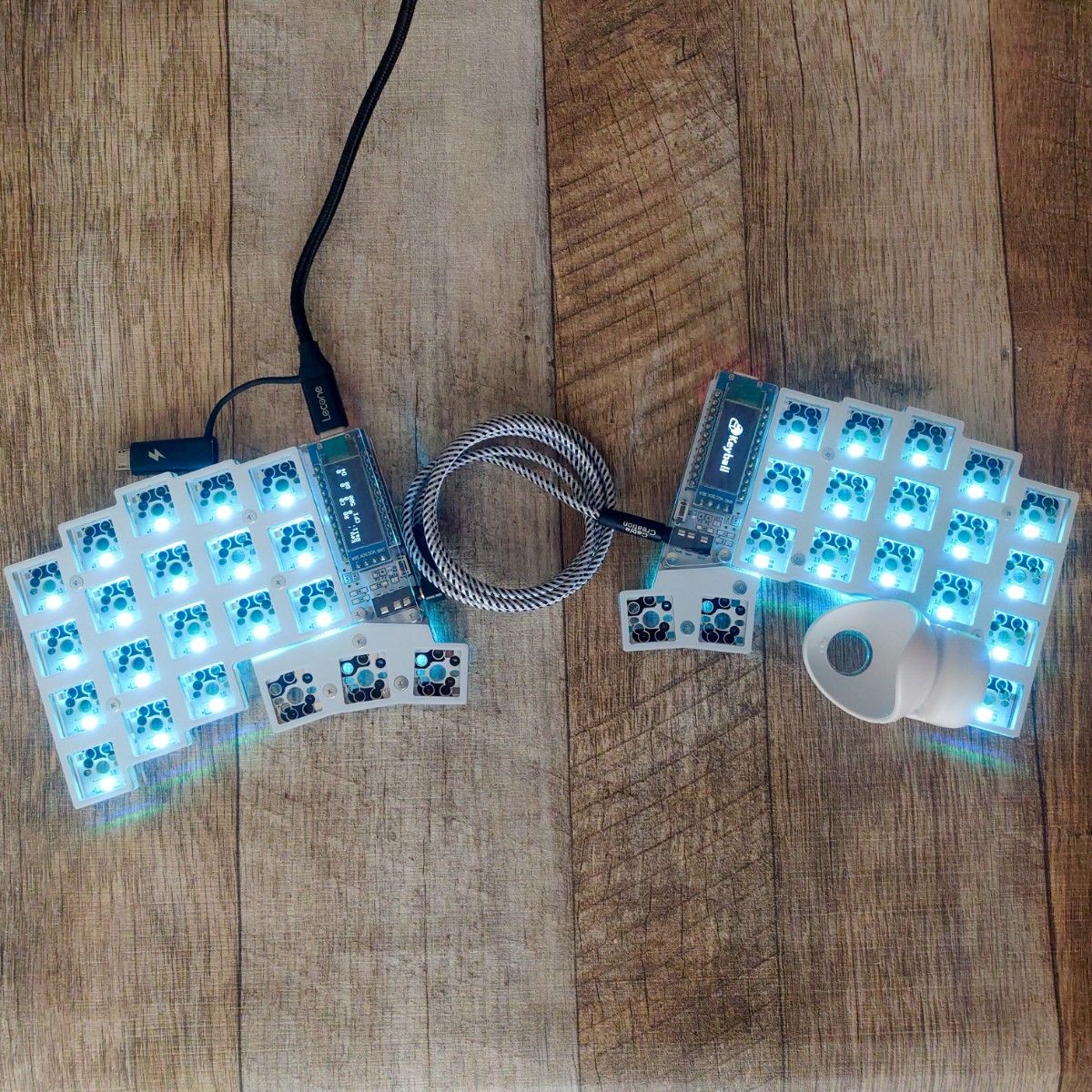 自作キーボード Keyball39 組立済み LED実装品 USB type-c