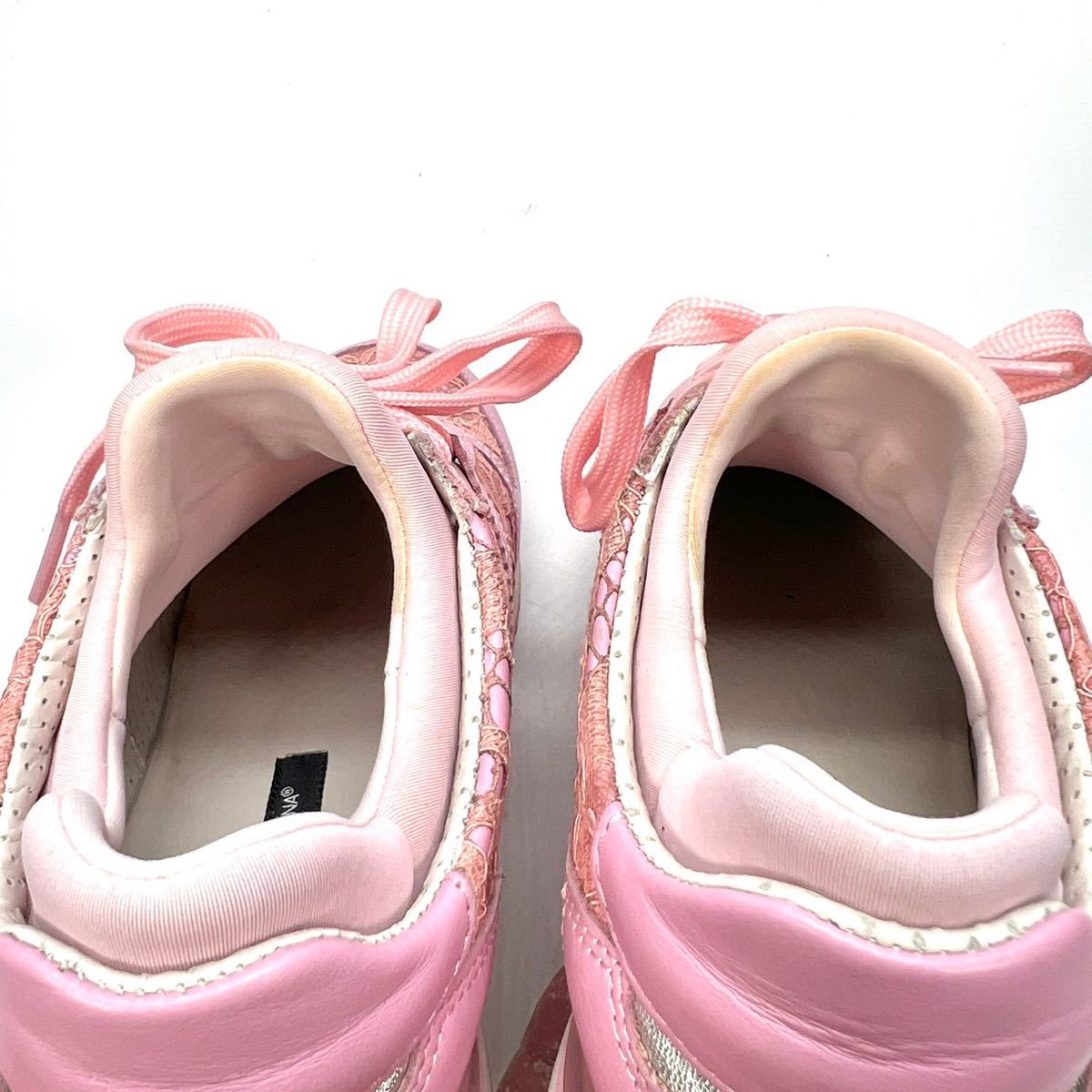 DOLCE&GABAANA Dolce and Gabbana Dolce&Gabbana sneakers pink race 36 23cm lady's shoes shoes 