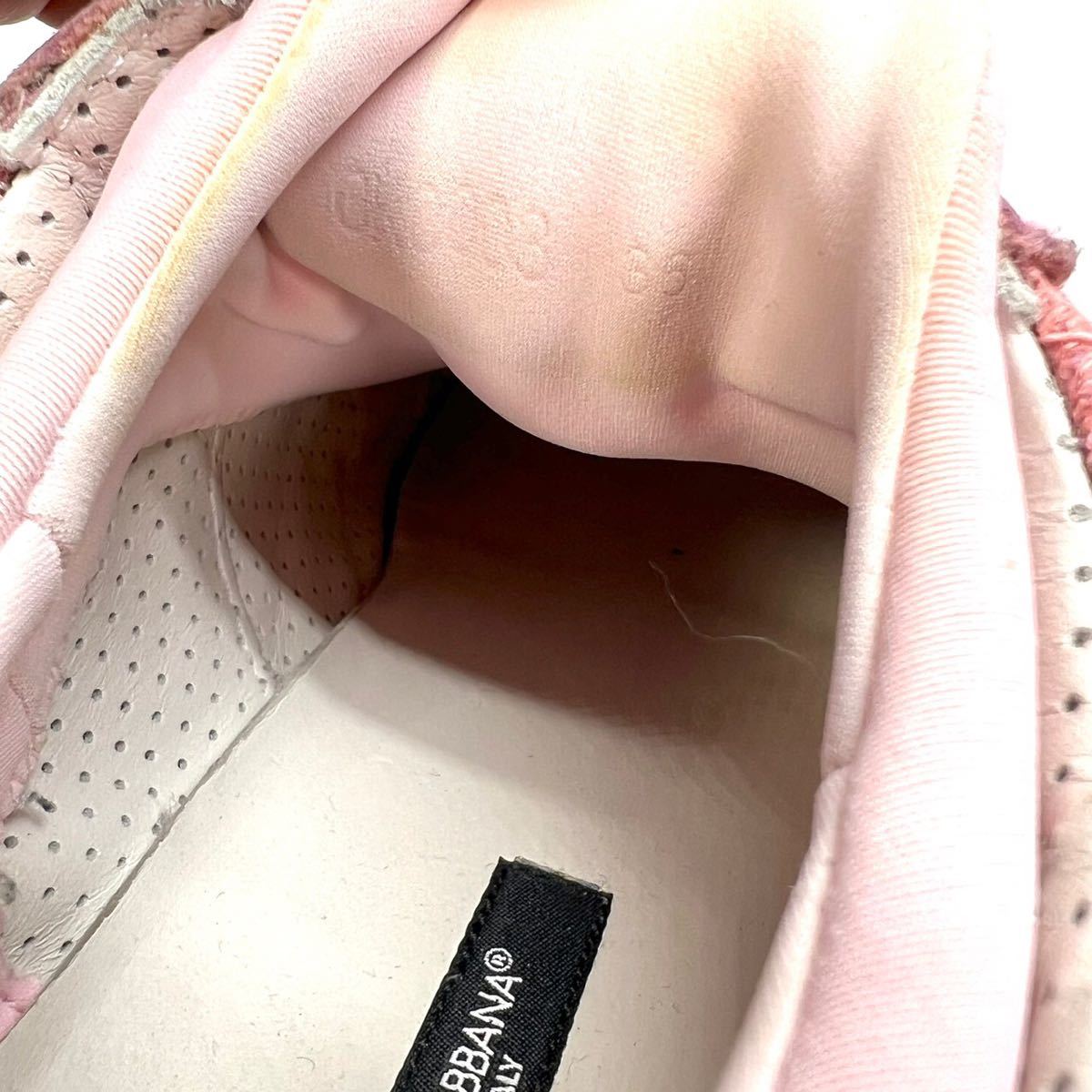 DOLCE&GABAANA Dolce and Gabbana Dolce&Gabbana sneakers pink race 36 23cm lady's shoes shoes 