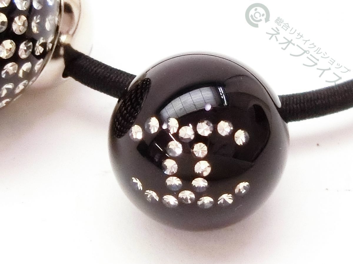 豪奢な ☆SS7394 CHANEL 展示品 ヘアゴム ラインストーン A21K ココ