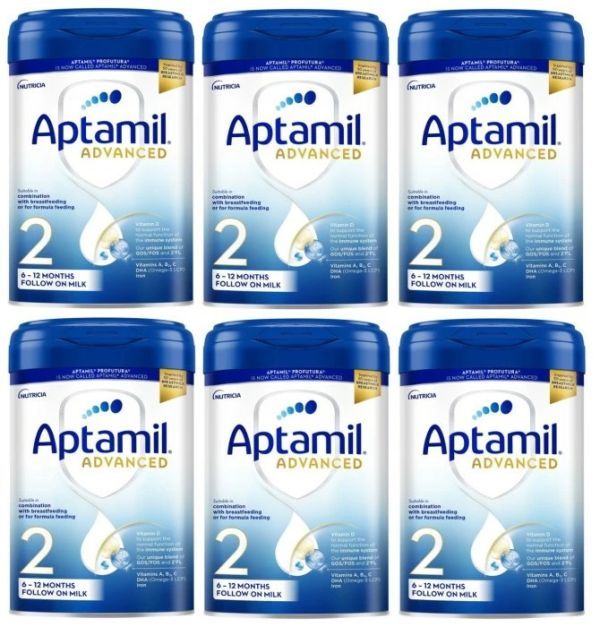 【800g 6個セット・6ヶ月から】Aptamil ADVANCED 2 MILK (アプタミルアドバンスト) 乳児用粉ミルク 【厳しい ヨーロッパ 基準の粉ミルク_画像1