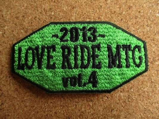 2013 LOVE RIDE MTG vol2 バイカーズ バイクミーティングワッペン/ハーレーダビッドソン VIVES ツーリング パッチ_画像1