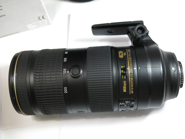 Nikon AF-S 70-200mm F2.8E FL ED VR nano crystal lens *HB-78 hood *CL-M2 case * original box attaching [ tube NI554]