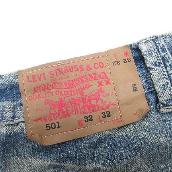 k■リーバイス/Levi's 501 04501-0111 定番 デニムパンツ/ジーンズ【W32 L32】MENS■27【中古】_画像3