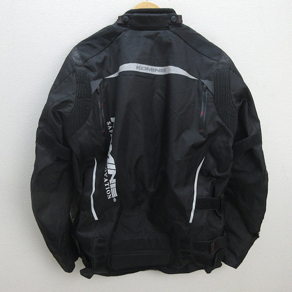 y■BIGサイズ■コミネ/KOMINE EN1621-1 バイク用 ツーリングジャケット/ 防寒 防風■黒【3XL】MENS/2【中古】_画像2