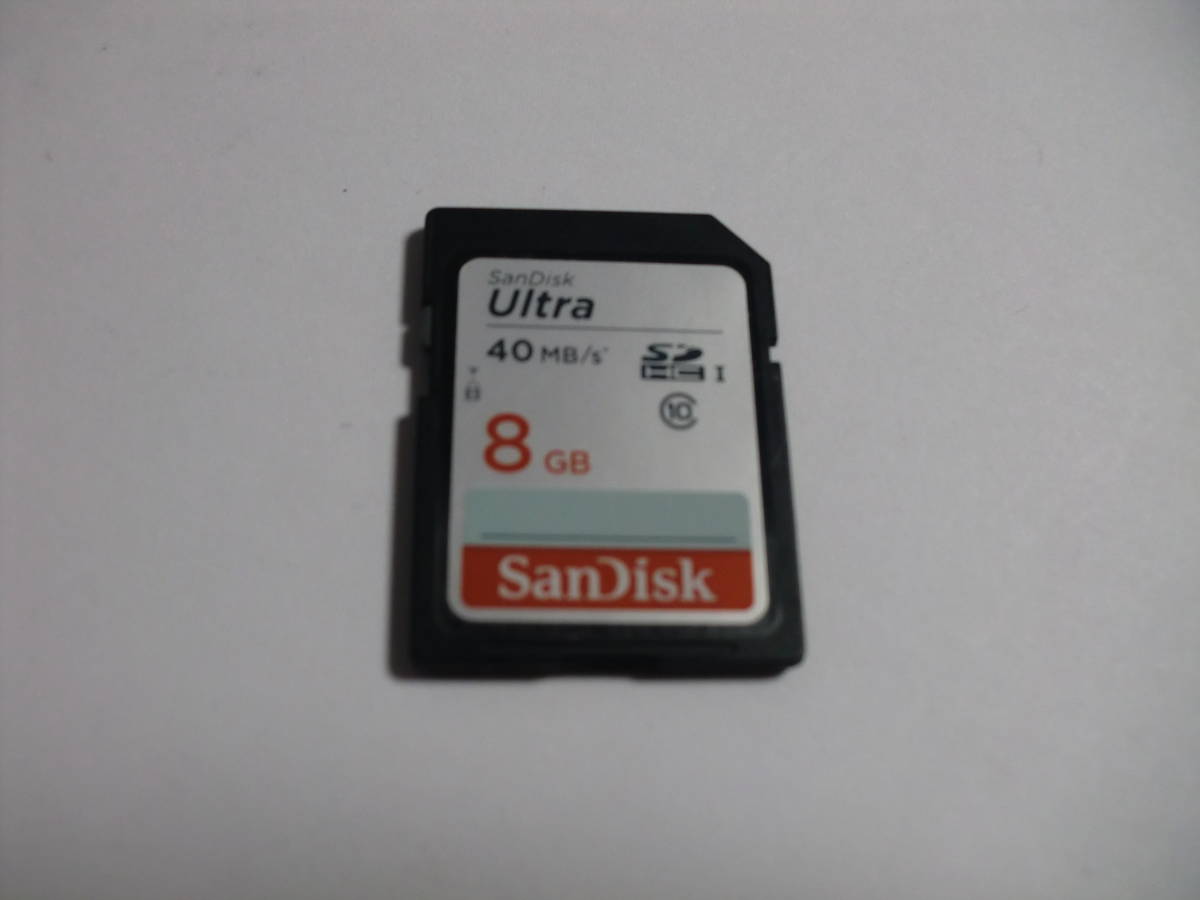 8GB　SDHCカード　SanDisk　ultra　フォーマット済み　メモリーカード　SDカード_画像1