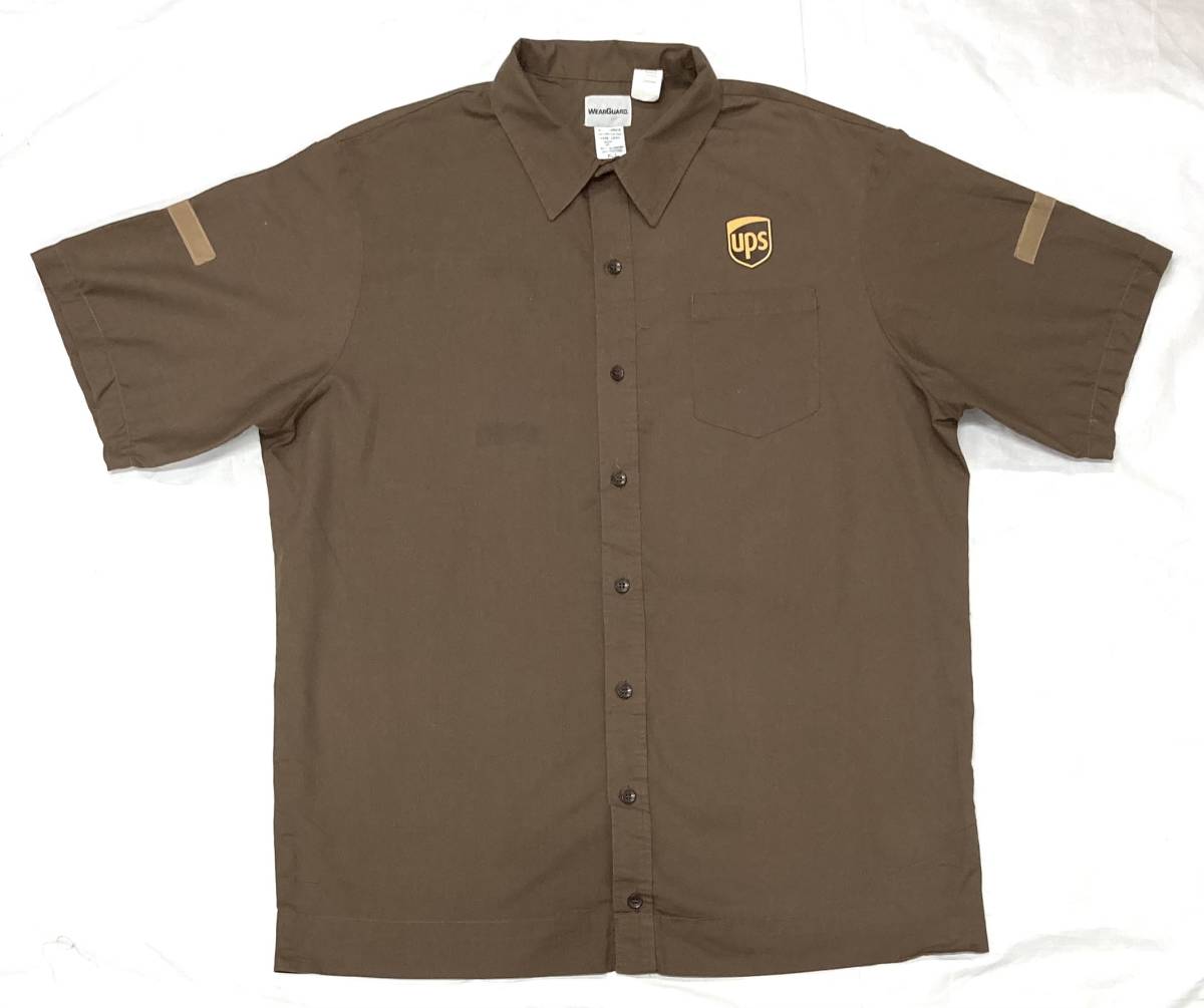 UPS 企業 ワークシャツ XL BOX 半袖シャツ リフレクター ユニフォーム United Parcel Service ユナイテッドパーセルサービス_画像1