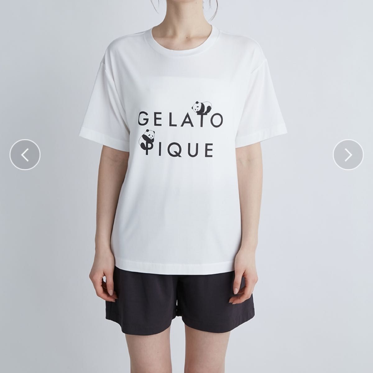 新品タグ付】ジェラートピケ パンダTシャツ&ショートパンツ&巾着3点