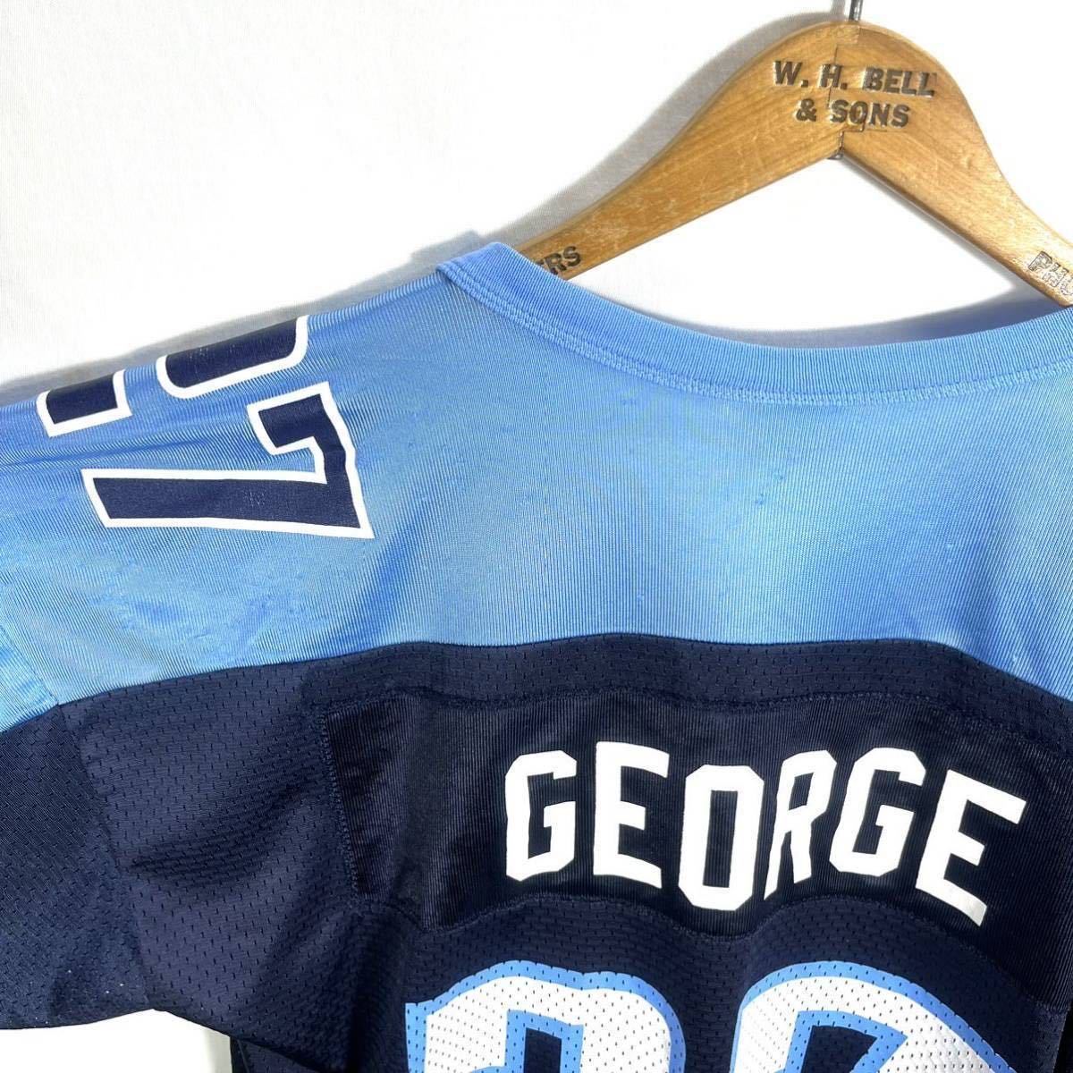 ■ 90s 90年代 ビンテージ Champion NFL Tennessee Titans タイタンズ #27 GEORGE ユニフォーム フットボール Tシャツ サイズM アメフト ■