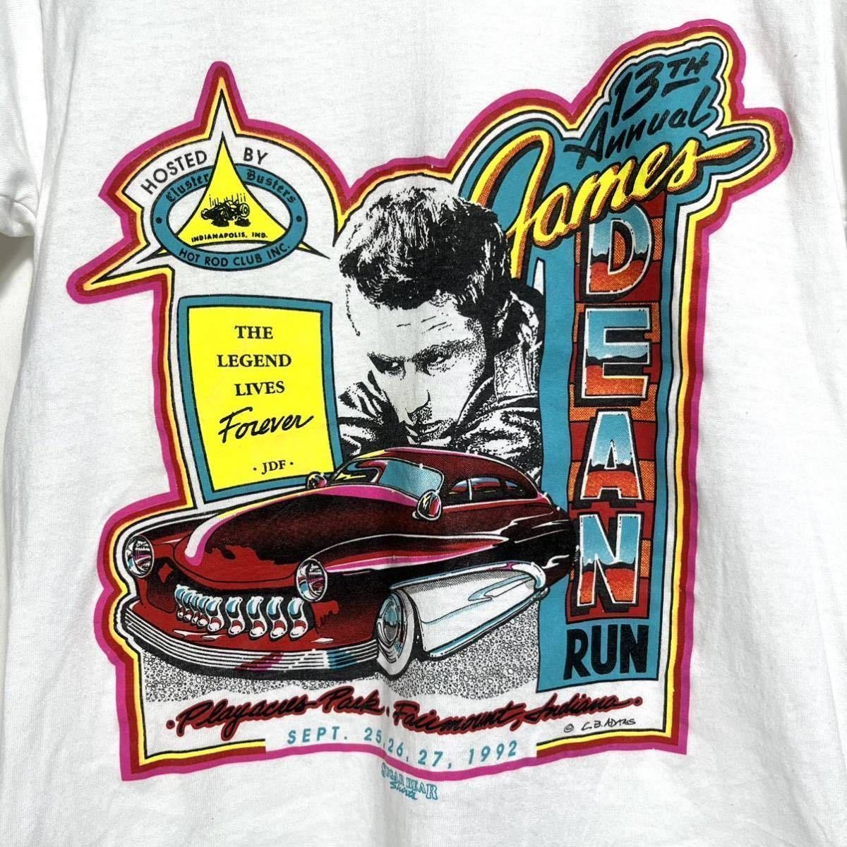 ■ 90s 90年代 USA製 ビンテージ SCREEN STARS BEST James Dean ジェームスディーン プリント シングルステッチ 半袖 Tシャツ サイズS ■_画像3