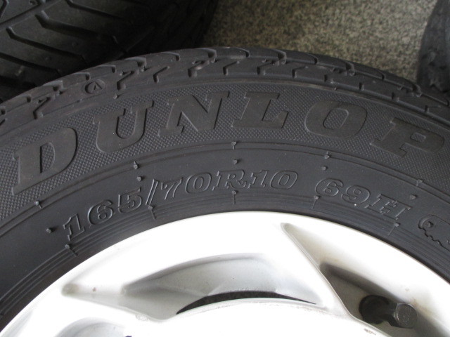 希少　10インチホイール　165/70R10 ダンロップ　4 1/3J 40 4H/110(2347)_画像4