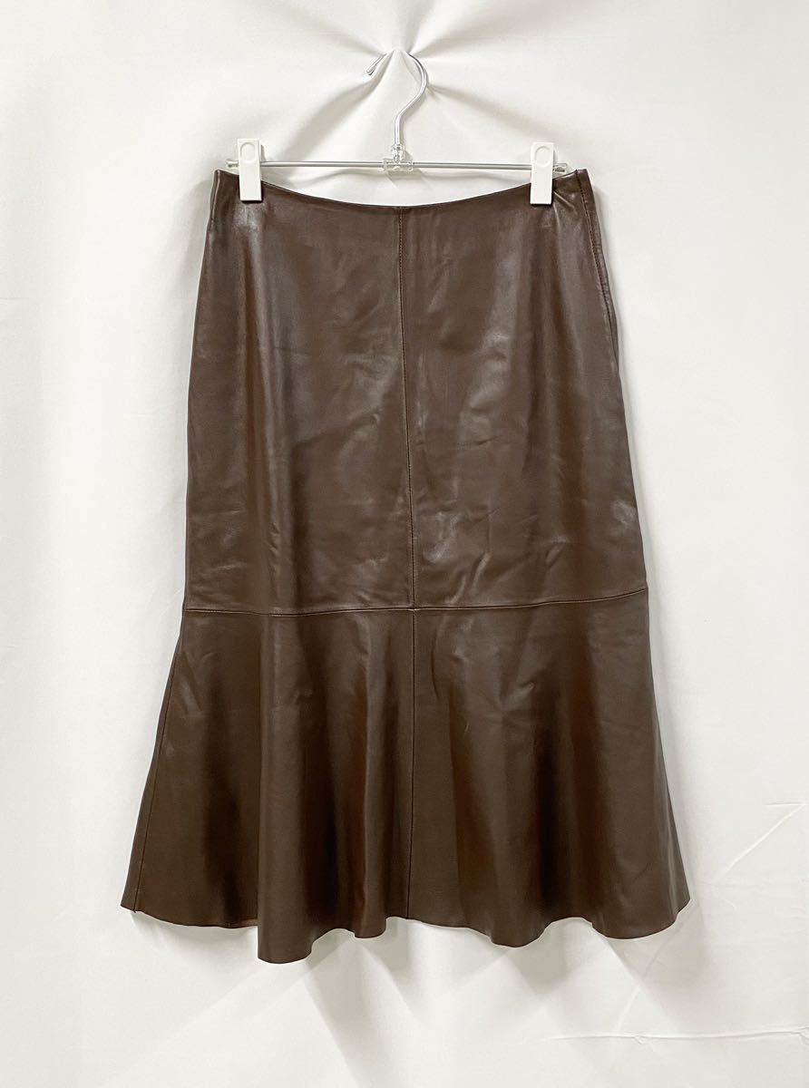 0094 J.WHITE yukayo 羊革スカート 4サイズ ブラウン