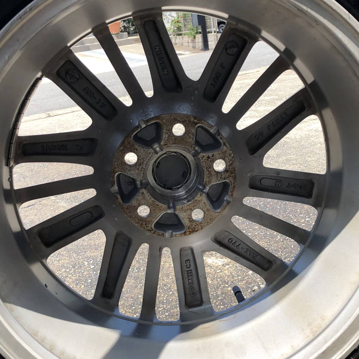 美品!! 日産 エクストレイル T32 純正 ブラックエクストリーマーX 17