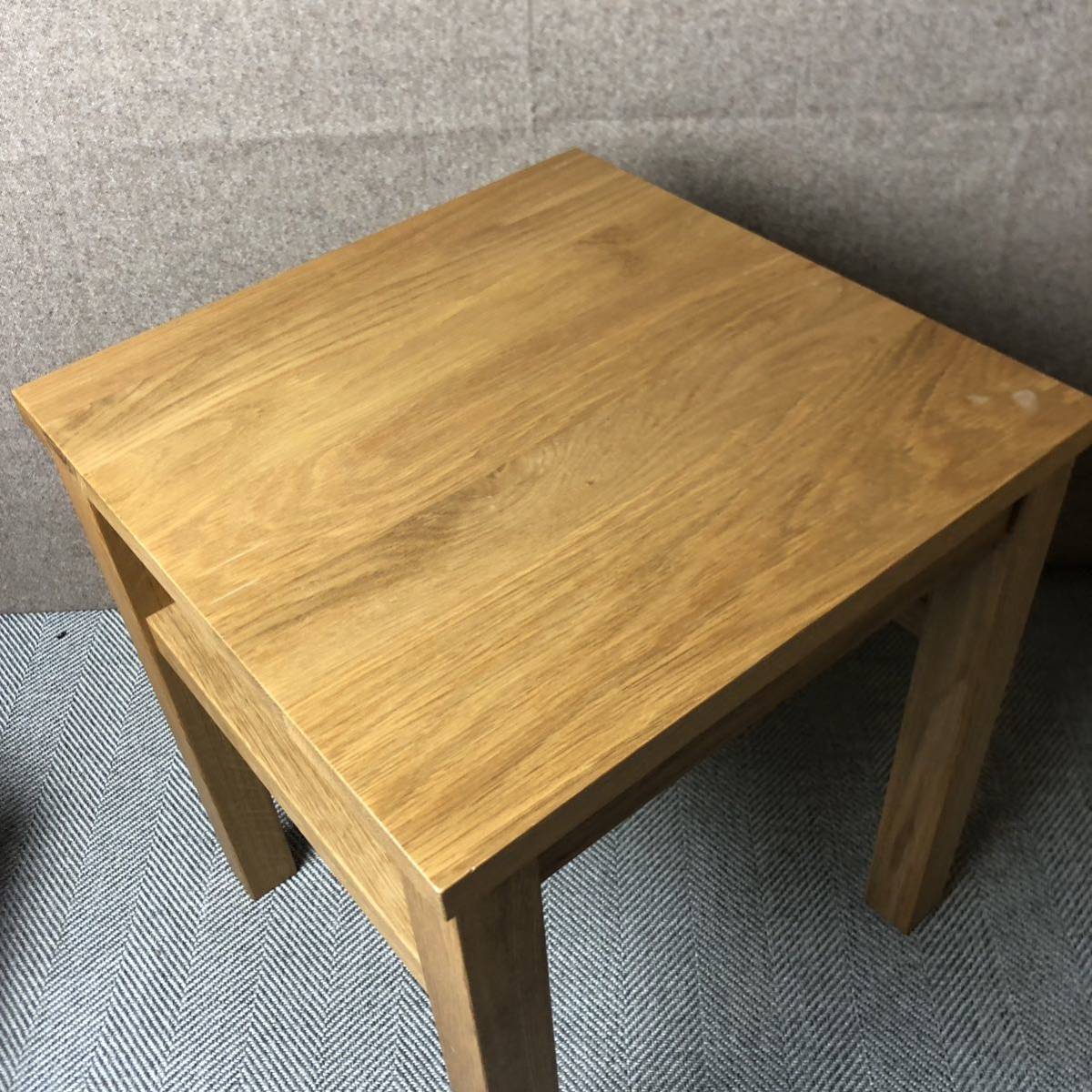 【送料無料】MUJI 無印良品 無垢材サイドテーブルベンチ・板座・オーク材/OHMR2160320003