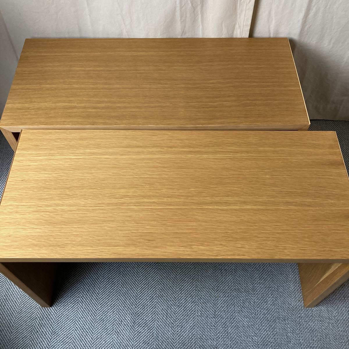 2個セット MUJI 無印良品・コの字の家具・オーク材・幅70cm 2個セット MUJI 無印良品・コの字の家具・オーク材・幅70cm