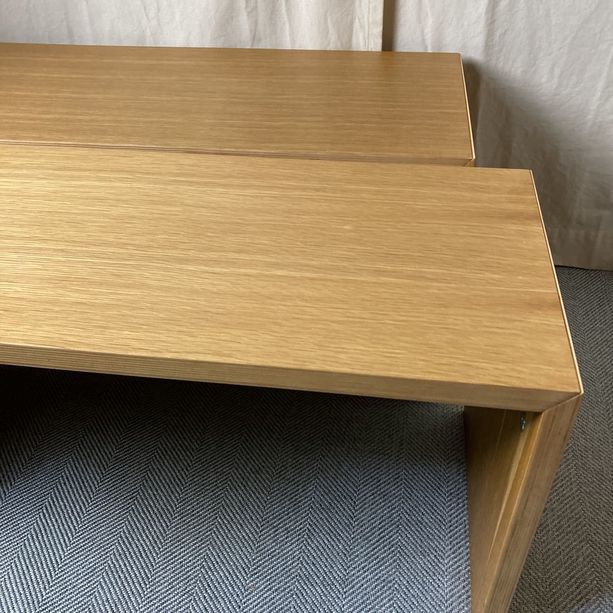 2個セット MUJI 無印良品・コの字の家具・オーク材・幅70cm 2個セット MUJI 無印良品・コの字の家具・オーク材・幅70cm