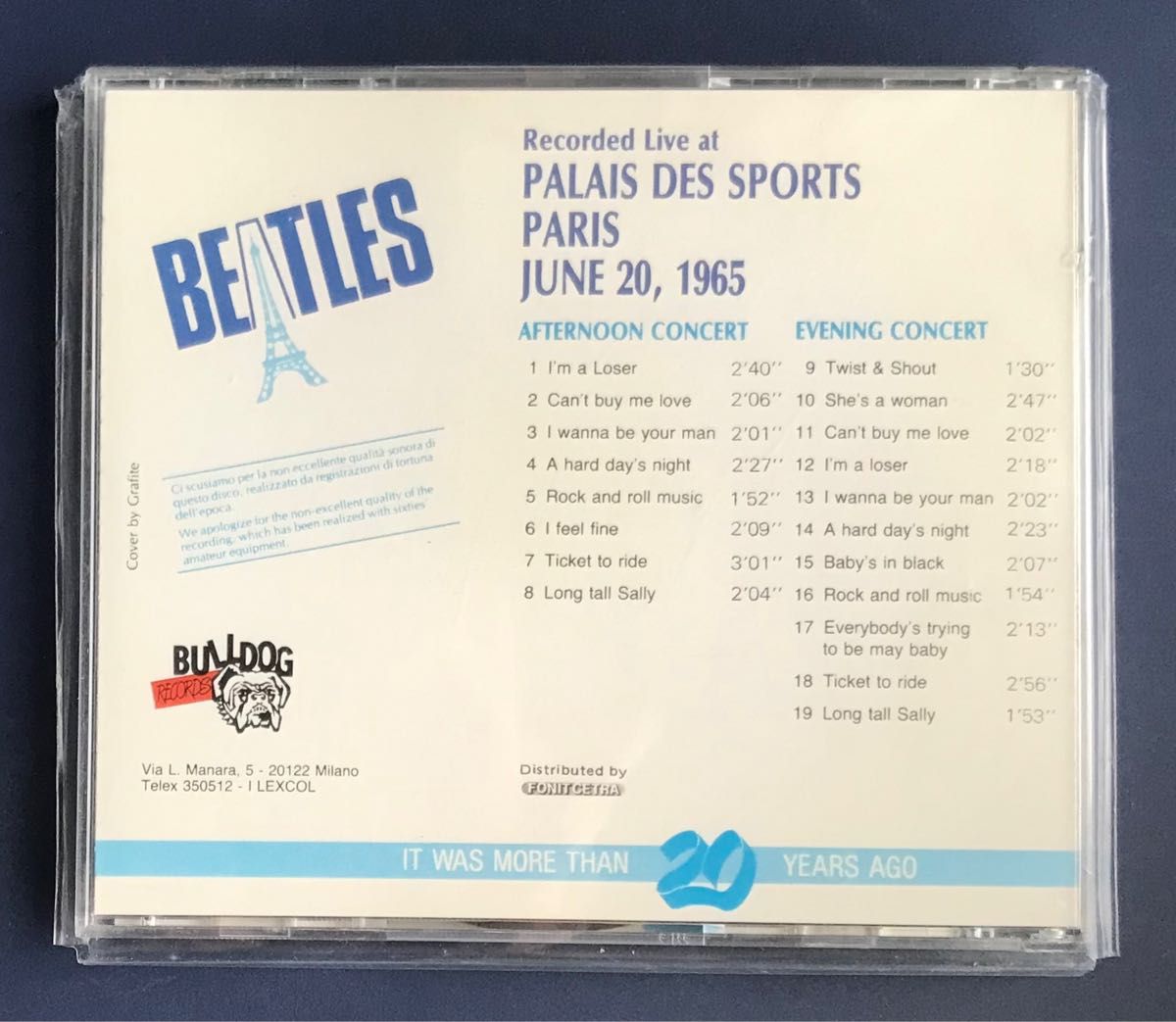 ■ ビートルズコレクターズCD PALAIS DES SPORTS PARIS JUNE 20, 1965