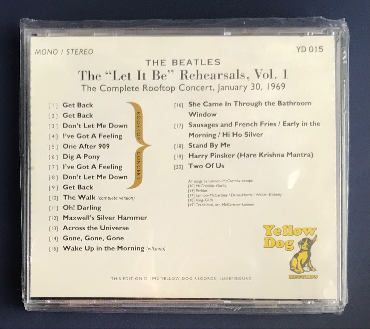 ■ ビートルズコレクターズCD The Let It Be Rehersals, vol.1