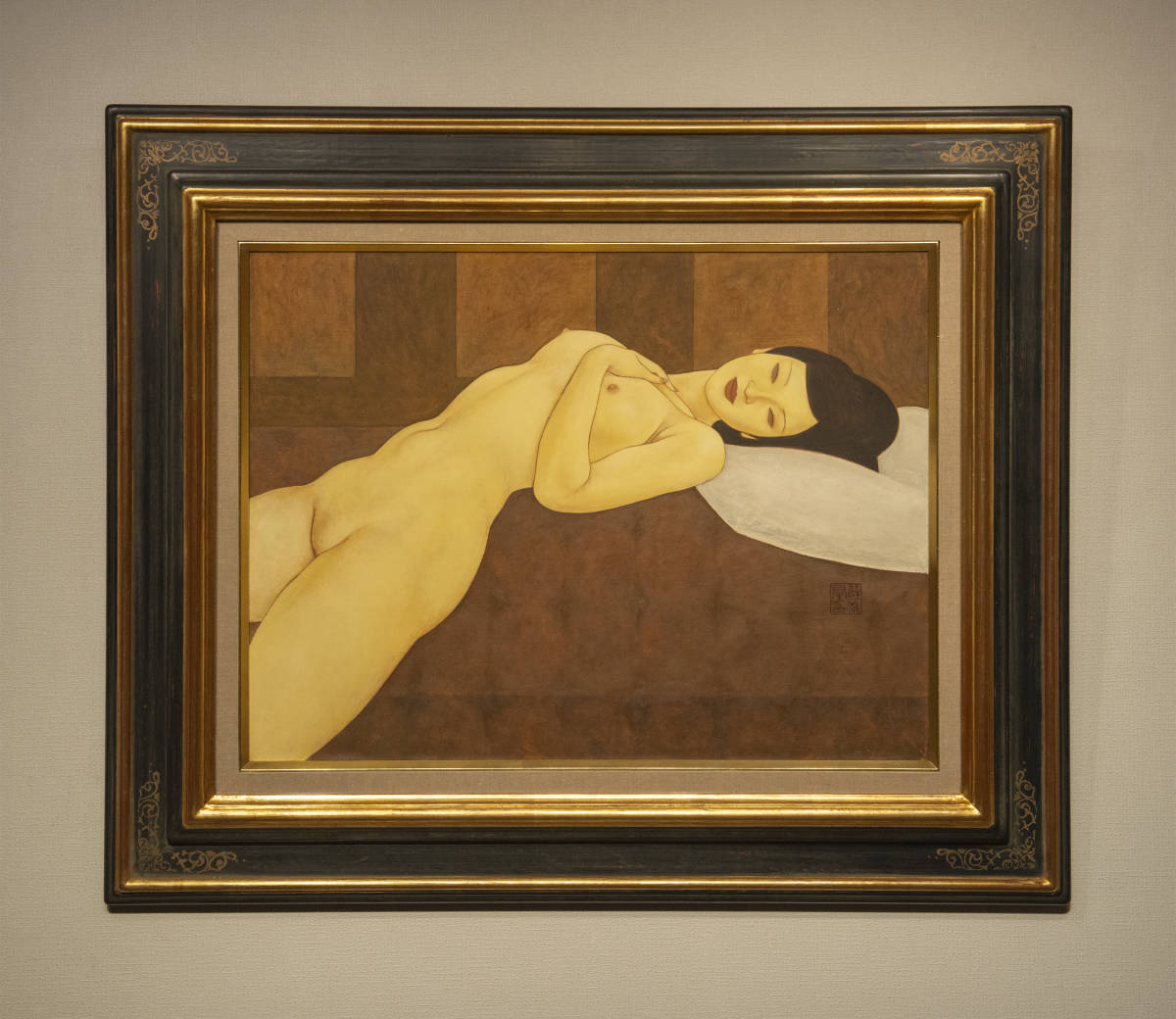 薛雁群 1990年代初期 女人体 油画 額装 真作保証 中国 絵画 現代美術