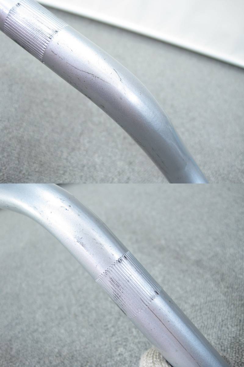 【9732③3】　カワサキ　純正ハンドル　7/8インチ(22.2mm)　(幅)755×(高)70×(奥行)125mm　ウエイト入　スチール／シルバー_画像8