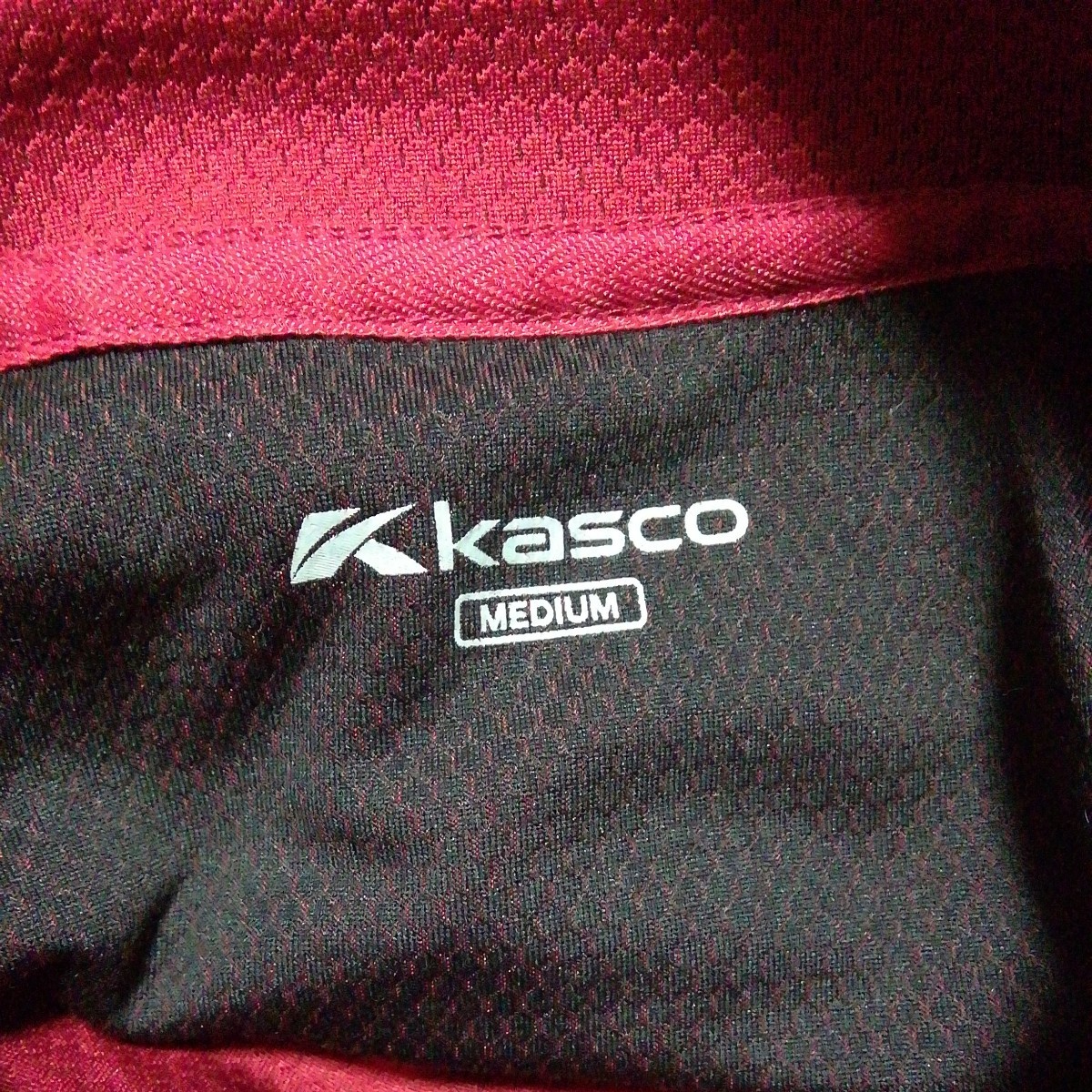 ★【古着】kasco(キャスコ)　長袖　トップス(ハーフジップ、スポーツウェア)　Mサイズ　　　赤_画像9