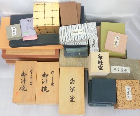 和食器 漆器 まとめて 皿 椀 盆 茶筒 文箱 箸置き 川連漆器 津軽塗