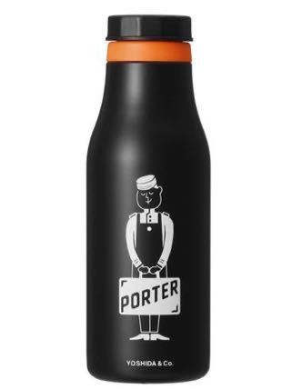 送料込　即決 迅速　★ PORTER S/S Logo Bottle 473ml Black ポーター×スターバックス　ステンレスロゴボトル ブラック 473ml 黒 スタバ