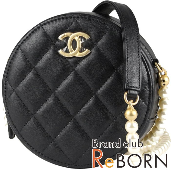 【Web限定 特別価格】【未使用品】シャネル/CHANEL 　パール マトラッセ チェーンショルダーバッグ　ラムスキン　ブラック　AP2191_画像1