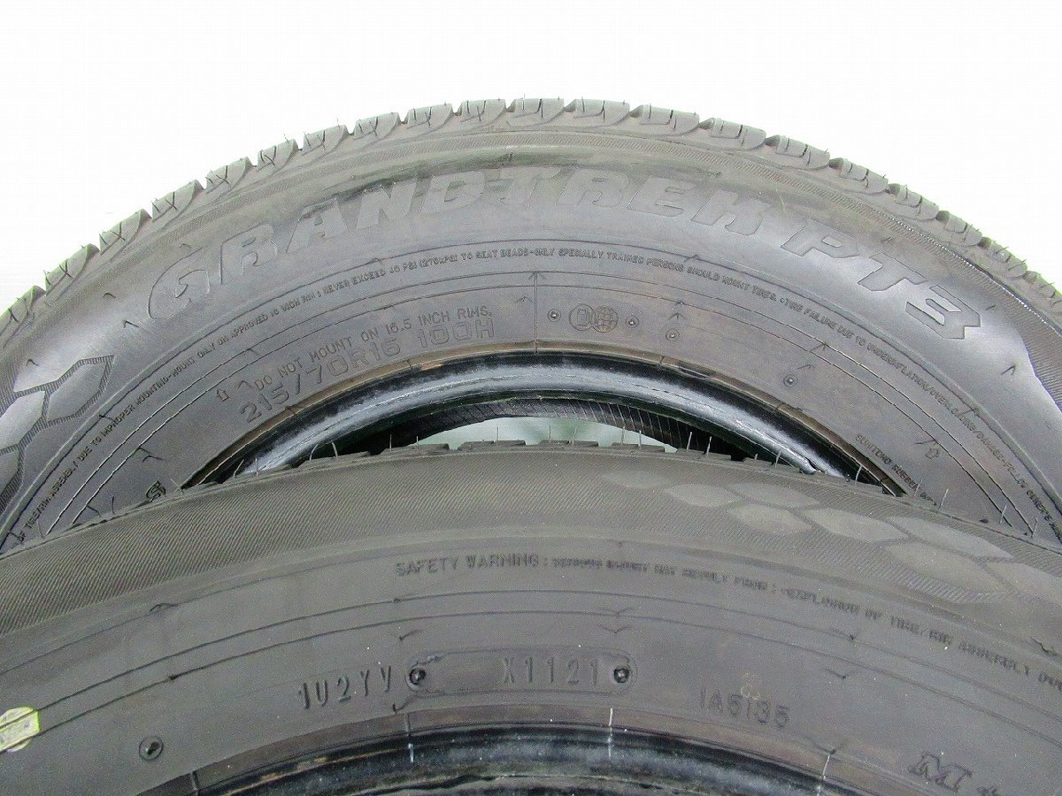 【宮城発】215/70R16 100H★9分山 ダンロップ GRANDTREK PT3 2021年 4本 ノーマル【送料無料】MYG-3972★_画像8