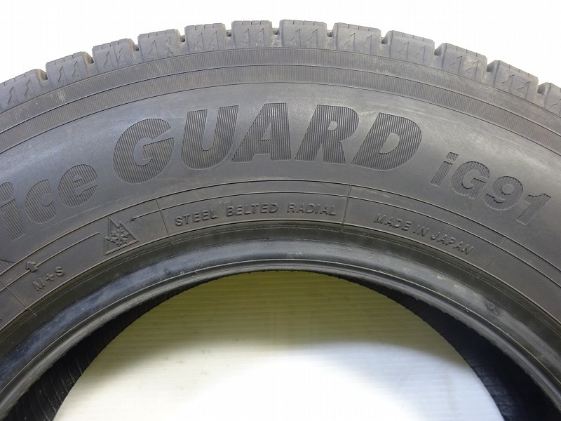 ヨコハマ ice GUARD iG91 165/80R14 91/90N LT★9-8分山 2021年製 4本 中古 スタッドレス【送料無料】AOM-K0583 青森_画像8