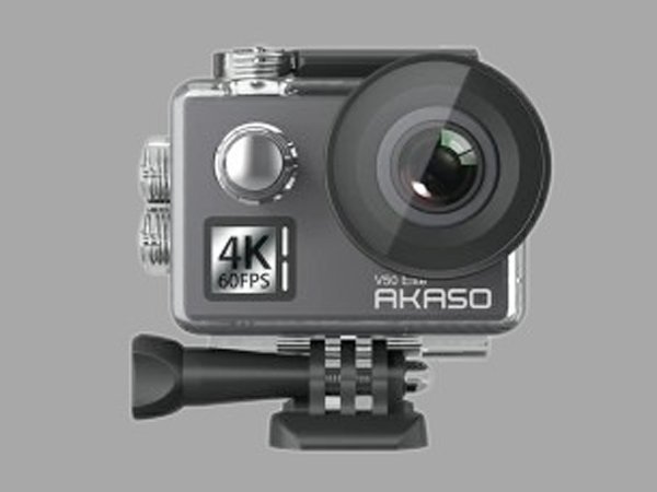 AKASO●V50 Elite アクションカメラ ウェアラブルカメラ 4k60fps 170度広角 40M防水 2000万画素 WiFi/2.1インチ/ブラック/1円スタート/JLの画像1