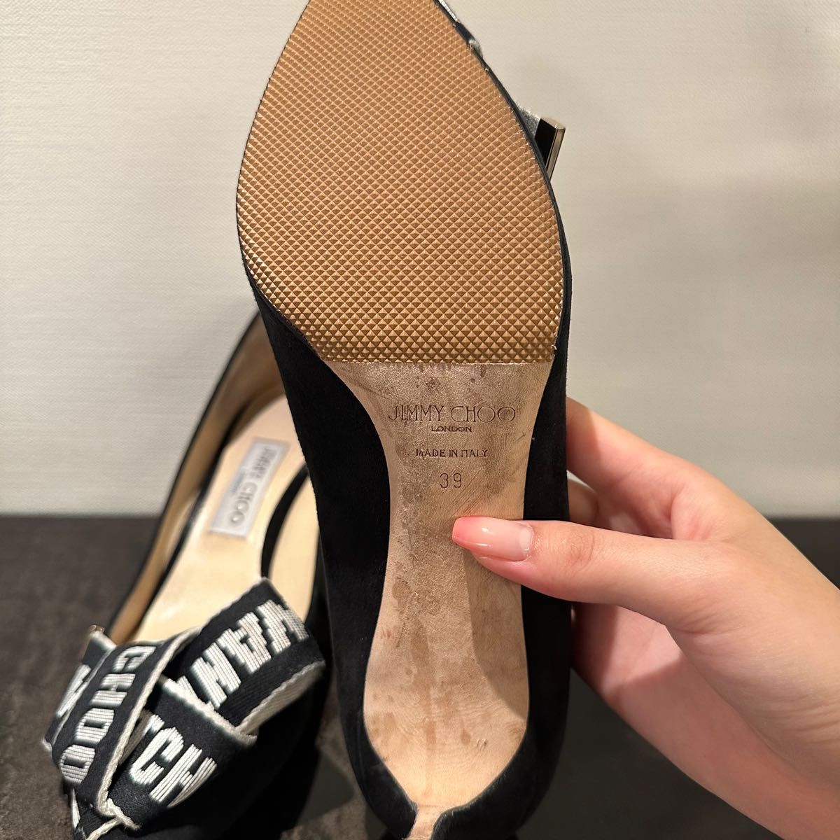 JIMMY CHOO リボンパンプス ヒールパンプス